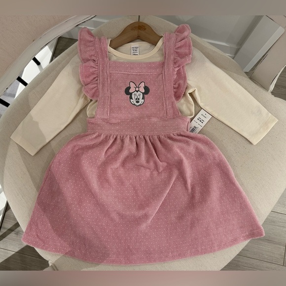 🩰 Baby Girls Disney X Joe Fresh Minnie Mouse Dress 2 Piece Set NWT - Picture 7 of 7